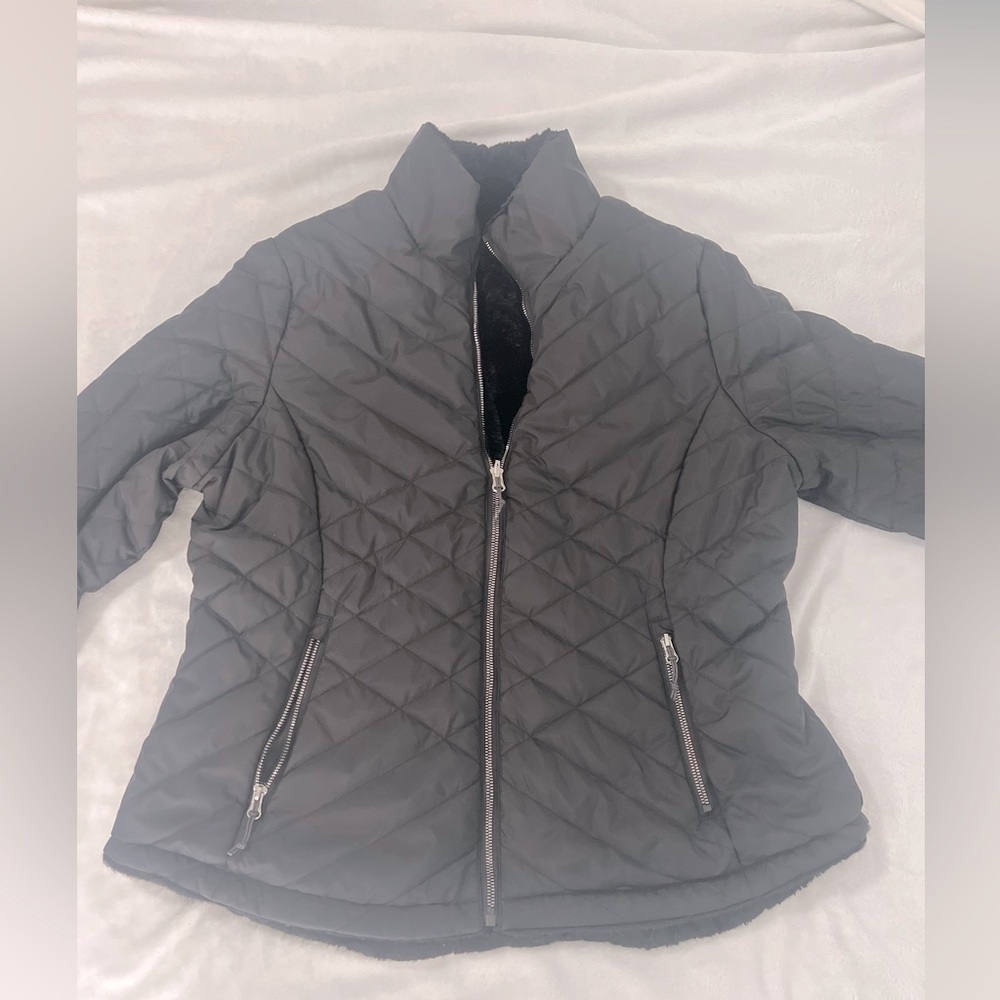 REVERSIBLE! Free Country coat fur/waterproof 1X